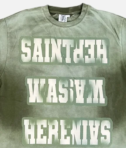 Saint Vanity Saint Was Here T Shirt Green (1)