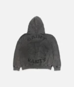 Saint Vanity VVS Logo Zip Up Hoodie Washed Black (1)